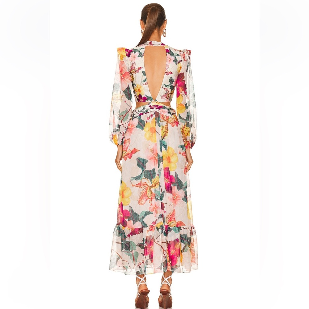 PatBO Hibiscus Cut Out Maxi Dress - Excellent Condition - Picture 3 of 11
